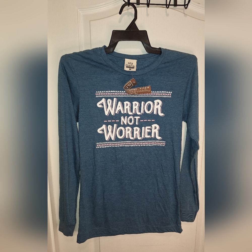 NWT/ Small/ Atx Mafia Blue Long Sleeve T-Shirt Warrior Graphic